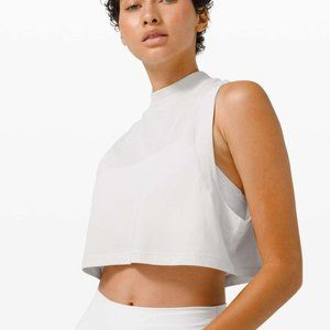 Lululemon All Yours Mock Neck Crop Tank - Dune